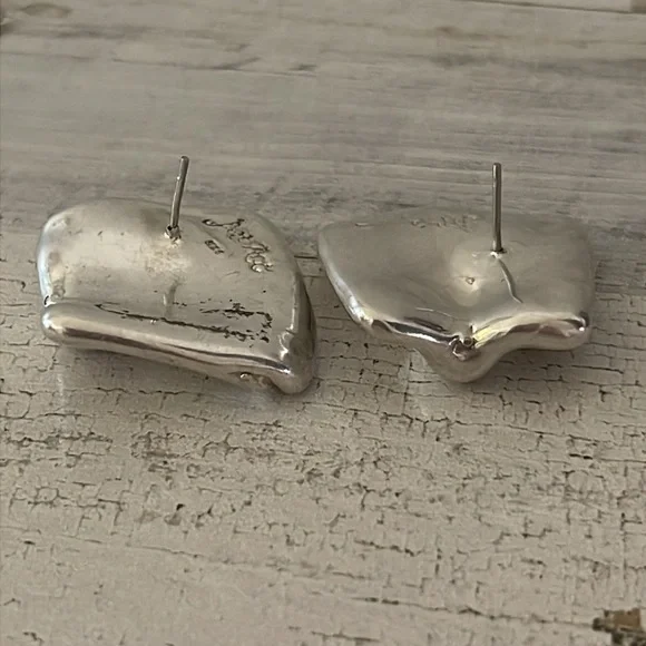 Bat Ami Sterling Silver Electroform Square Earrings - Picture 4 of 4